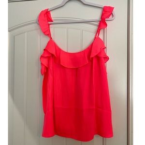 Lilly Pulitzer Pink Ruffle Tank